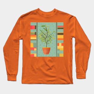 Aesthetic plant in a pot Long Sleeve T-Shirt